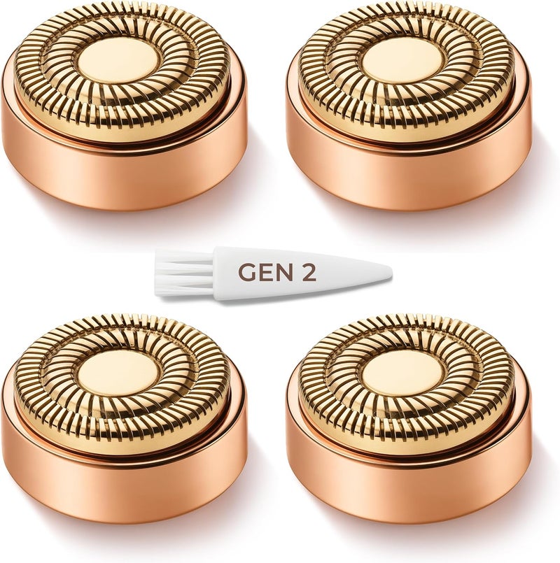 VISOFO Gen 2 Replacement Heads for Finishing Touch Flawless Facial Hair Removal for Women, Also fits Profeir innobeaut gurelax EVIEY KRADAA bikurpia Hair Remover Razor Generation 2 (Set of 4) - Image 1